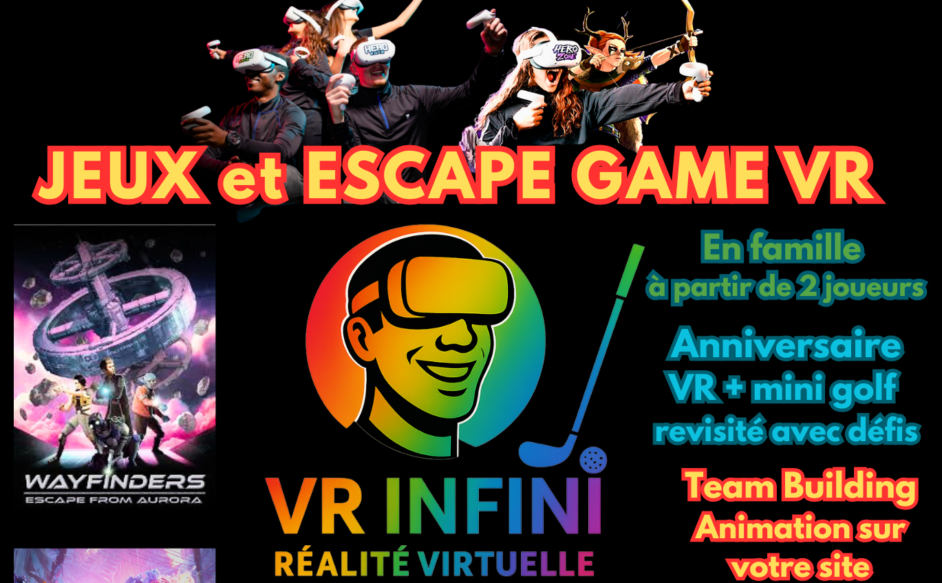 Affiche VR Infini — animations VR événementielles dans le Var et les Alpes-Maritimes
