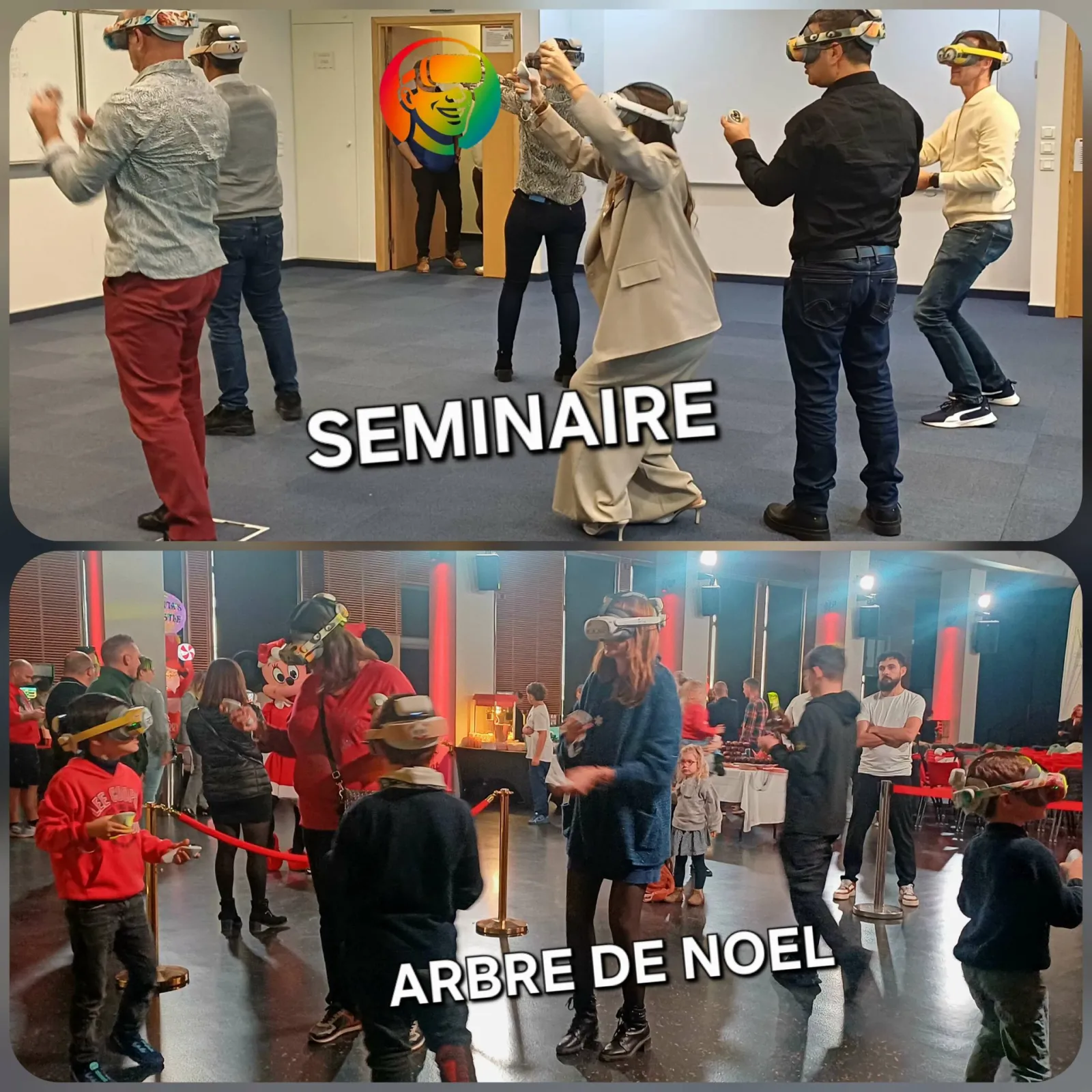 Participants pendant une animation VR Infini